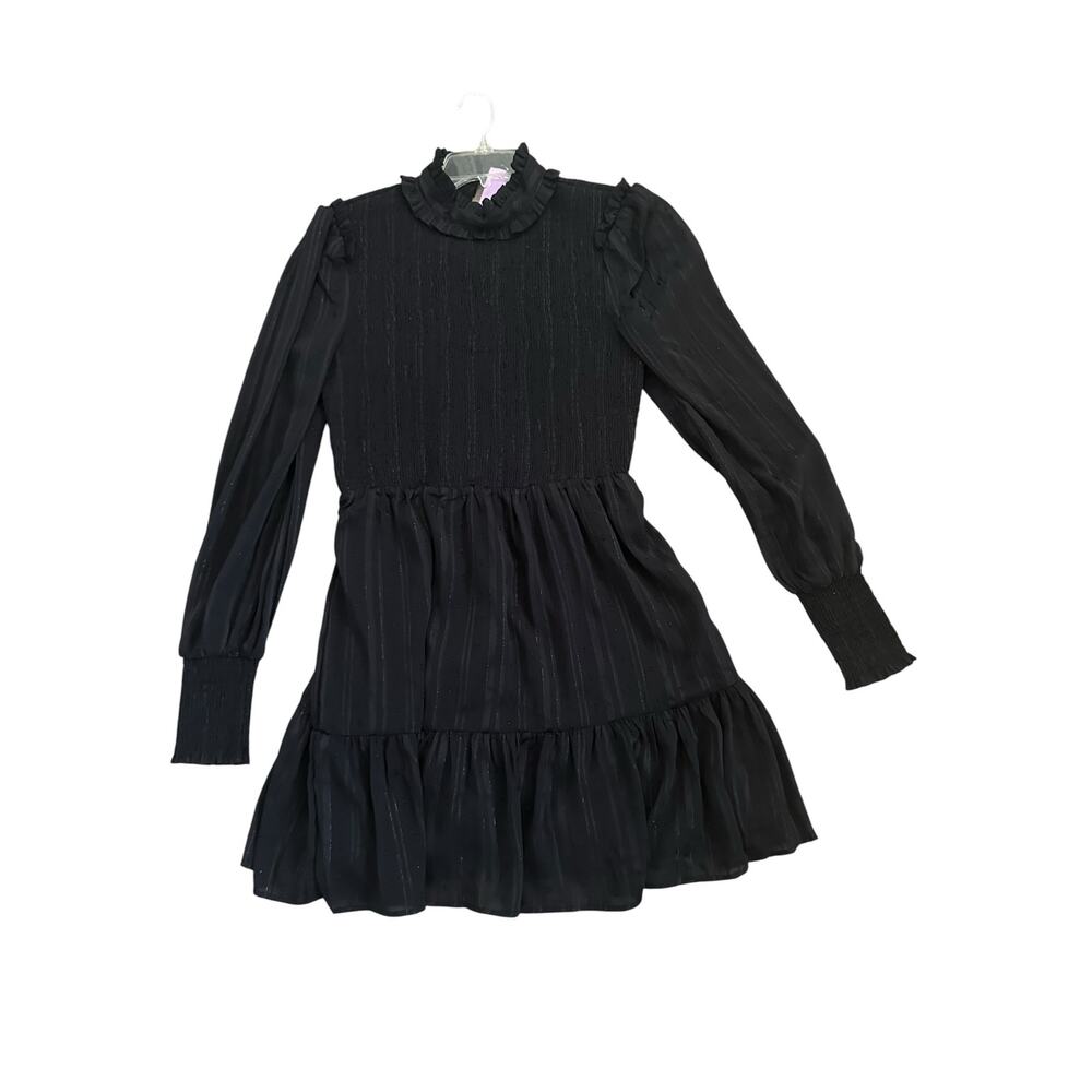 Lulus Heartful Romance Black Striped Smocked Long Sleeve Mini Dress - Picture 5 of 11